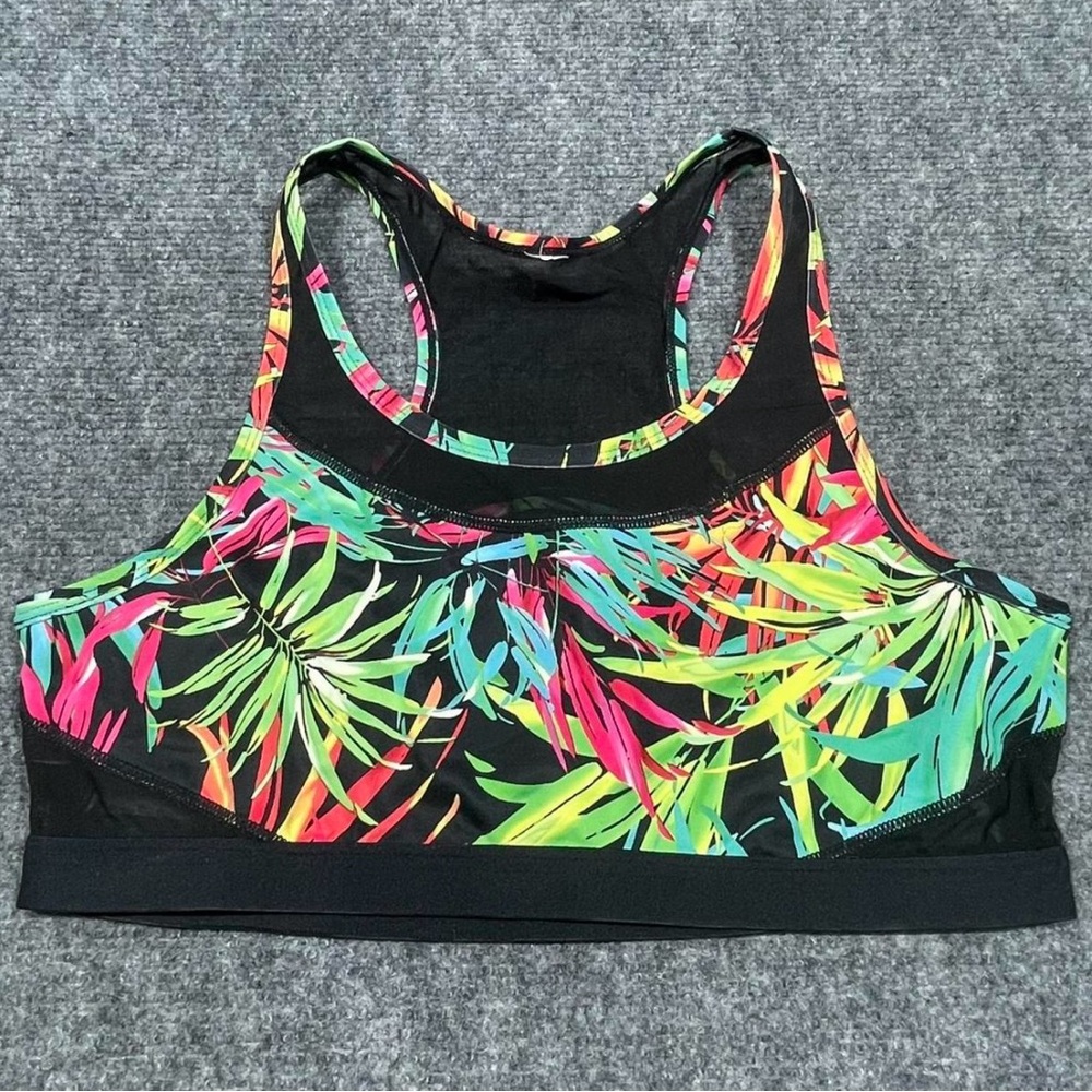 Fabletics Vibrant Leaf Print Sports Bra